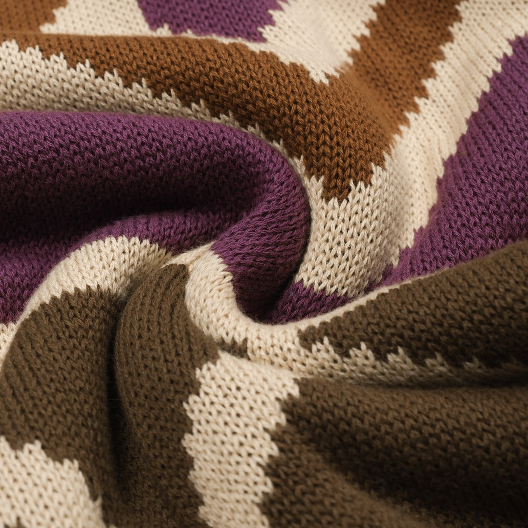 Trendiger Street-Jacquard-Cardigan für Herren in Khaki