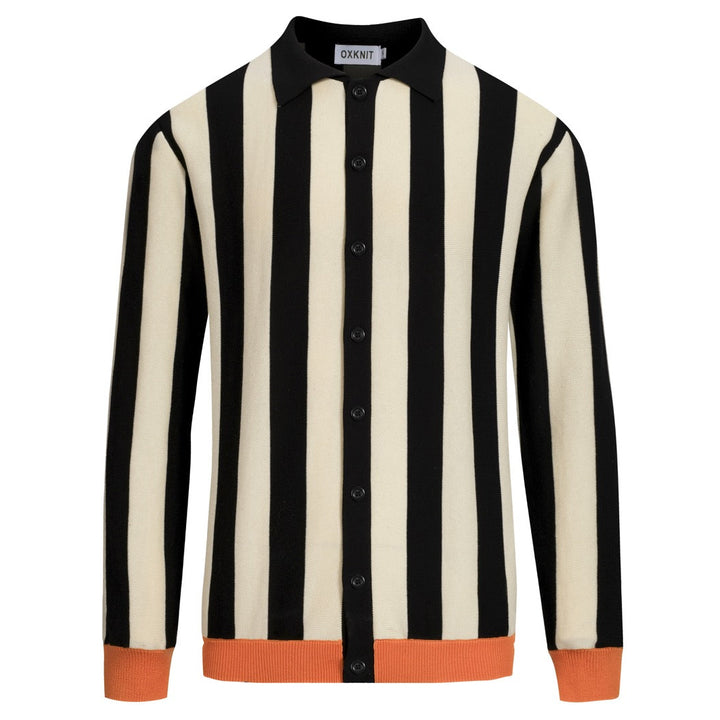 Cardigan jacquard artistico da strada multicolore alla moda da uomo