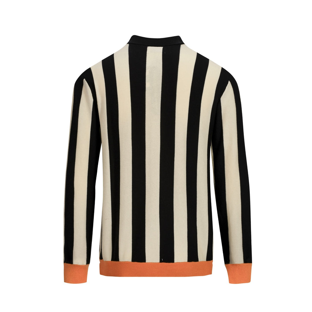 Cardigan jacquard artistico da strada multicolore alla moda da uomo