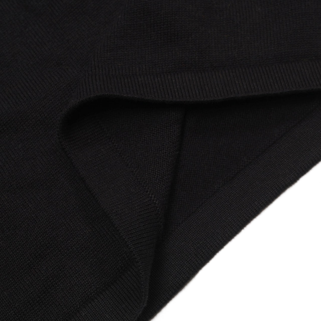 Gonna da donna in maglia jacquard nera con fulmine