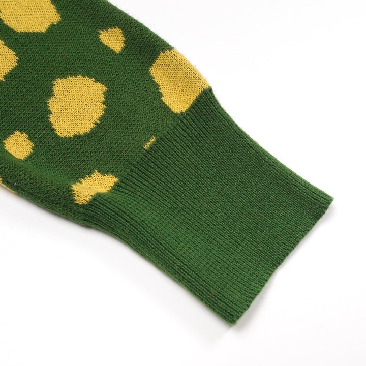 Kvinders grønt leopardprint dyrebluse nederdel strikket jakkesæt