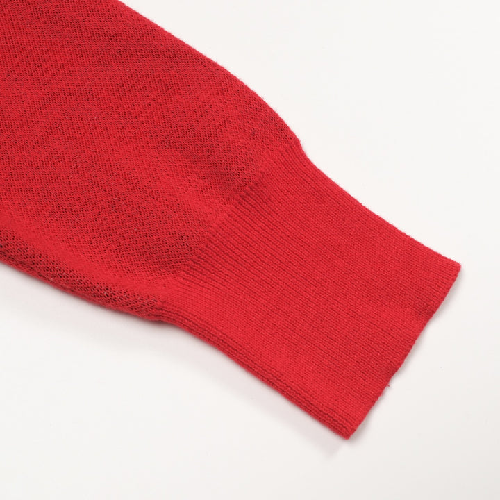 Women's red cat striped animal top skirt knit suit