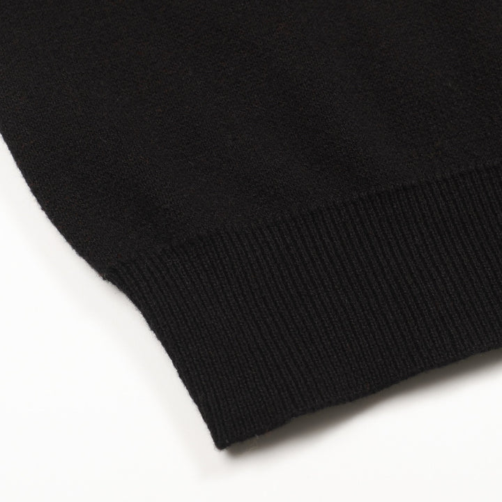 Women's black love stripe vintage jacquard knitwear