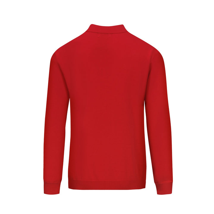 Men's red art Bird vintage jacquard cardigan