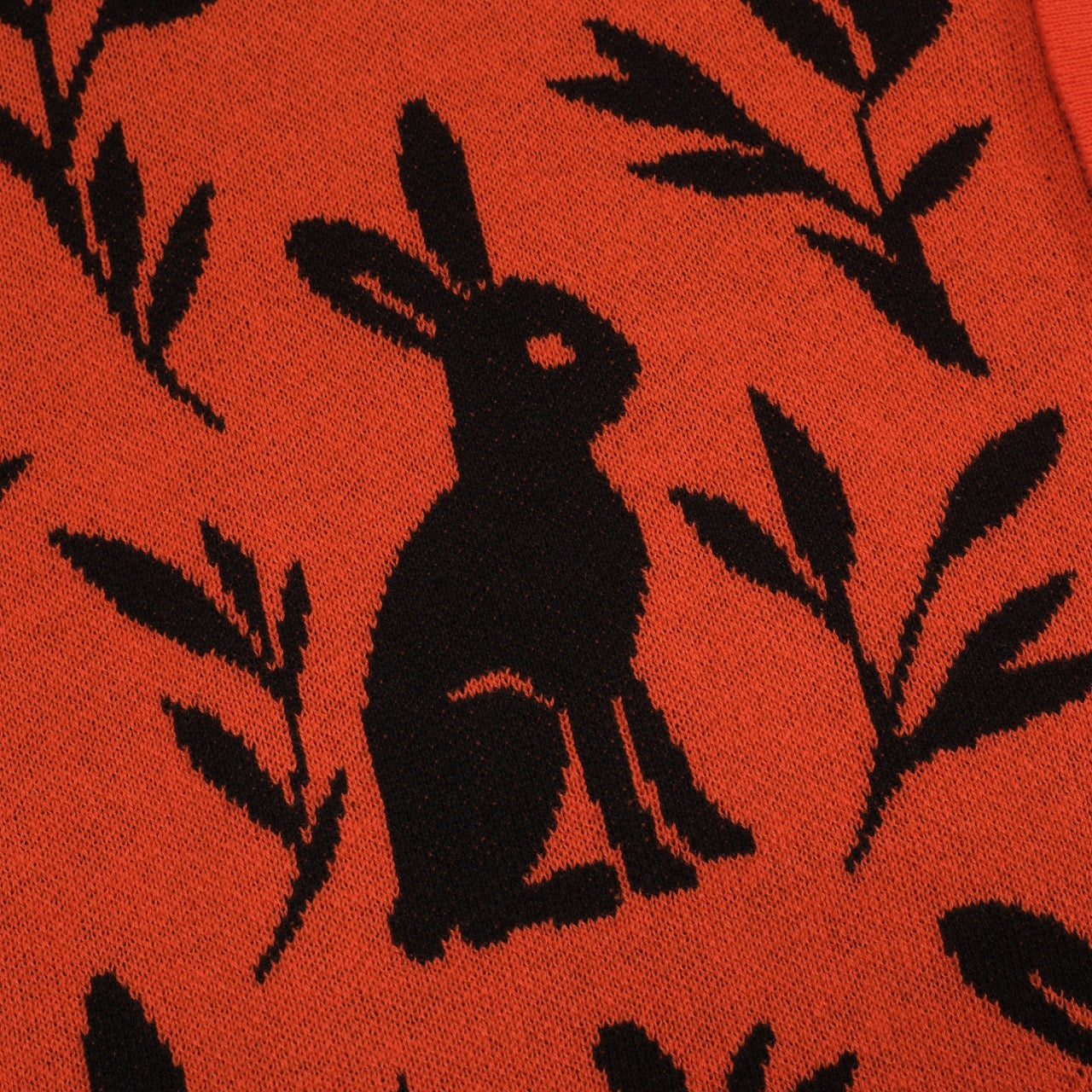 Men's orange rabbit plant jacquard cardigan – OXKnit Men's orange rabbit plant jacquard cardigan – OXKnit
