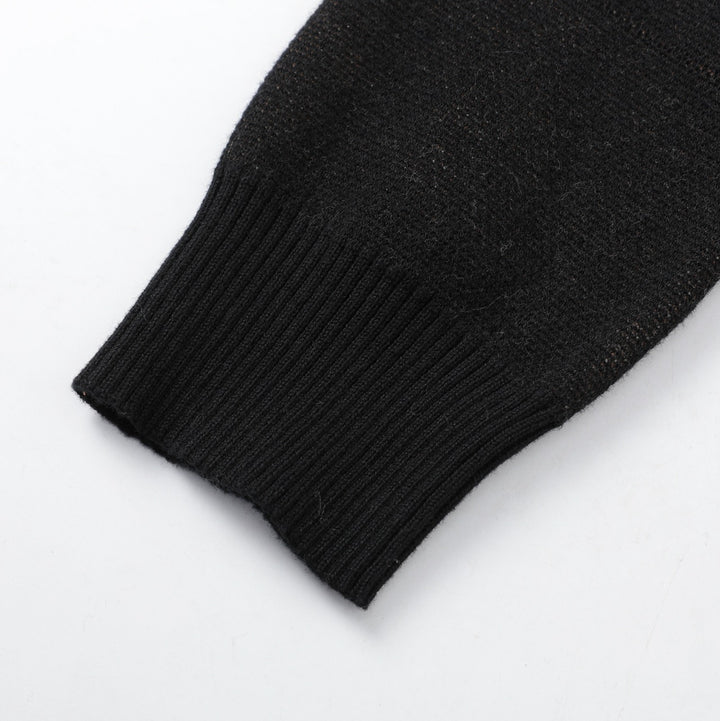 Women's black vintage giraffe jacquard knitwear
