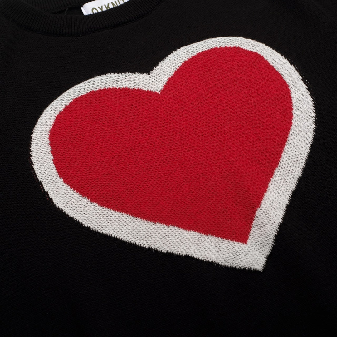 Completo gonna a righe love retro nero da donna