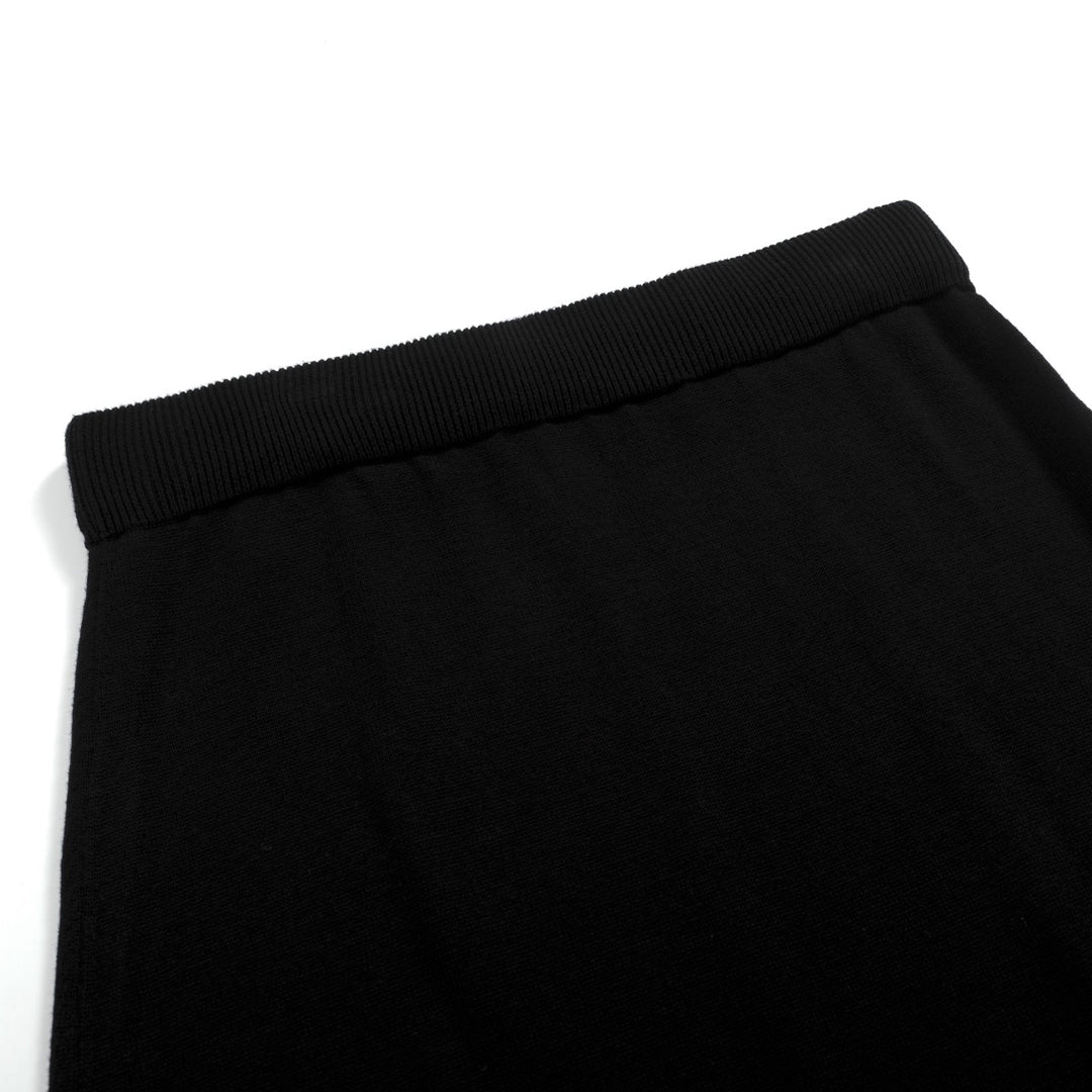 Completo gonna a righe love retro nero da donna