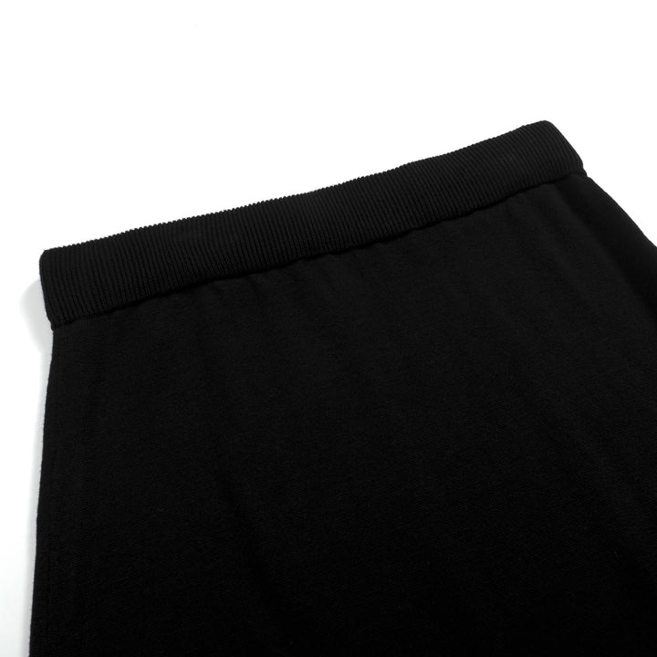 Completo gonna a righe love retro nero da donna