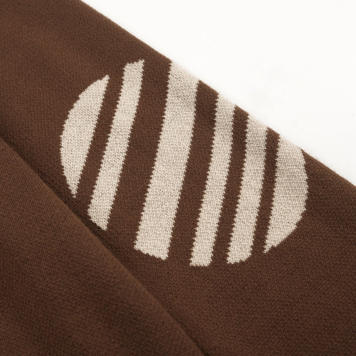 Kvinder Brown Lighthouse Stars Retro Design Jacquard Strik