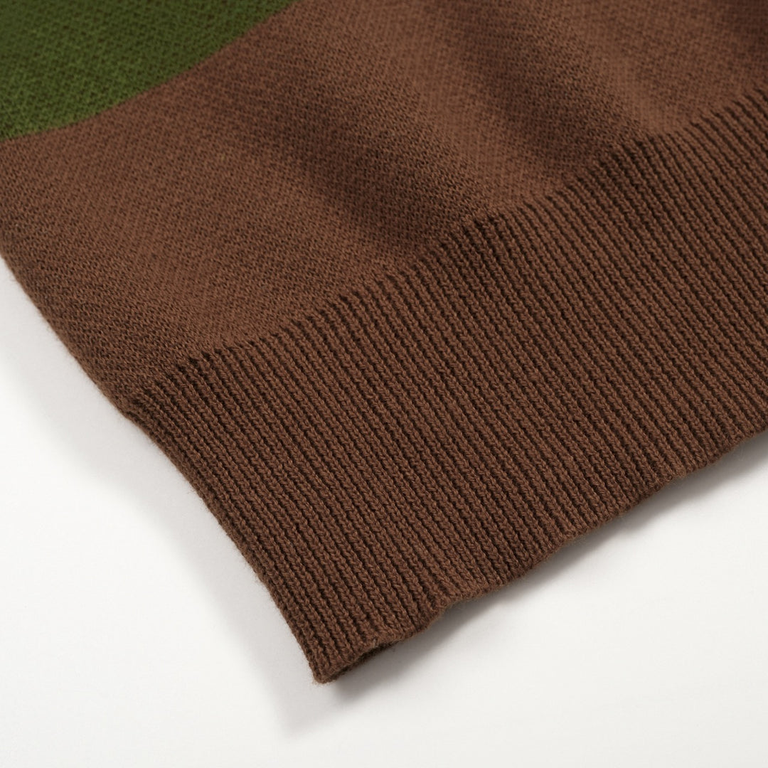 Kvinder Brown Lighthouse Stars Retro Design Jacquard Strik