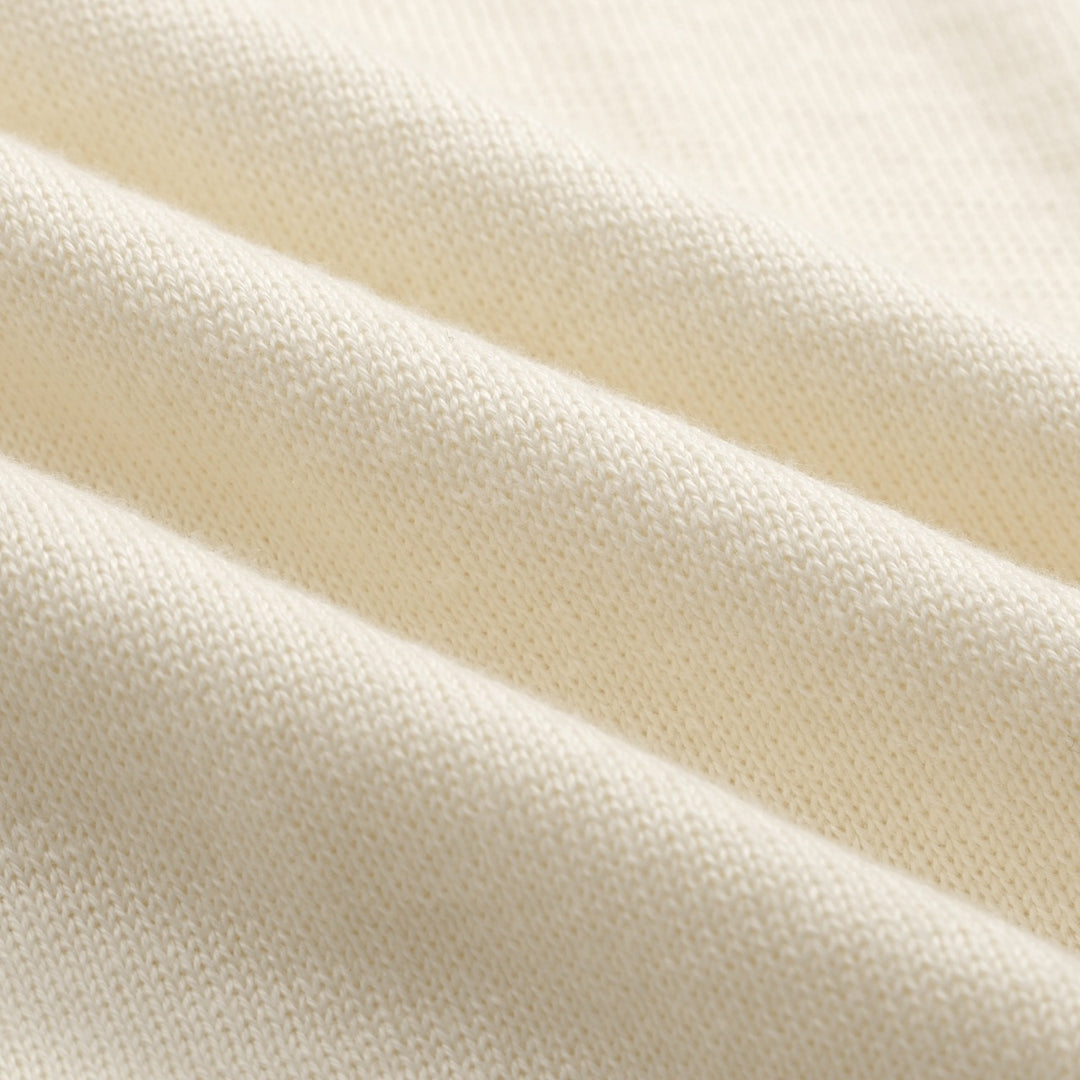 Women's white vintage bat puffed sleeve knitwear