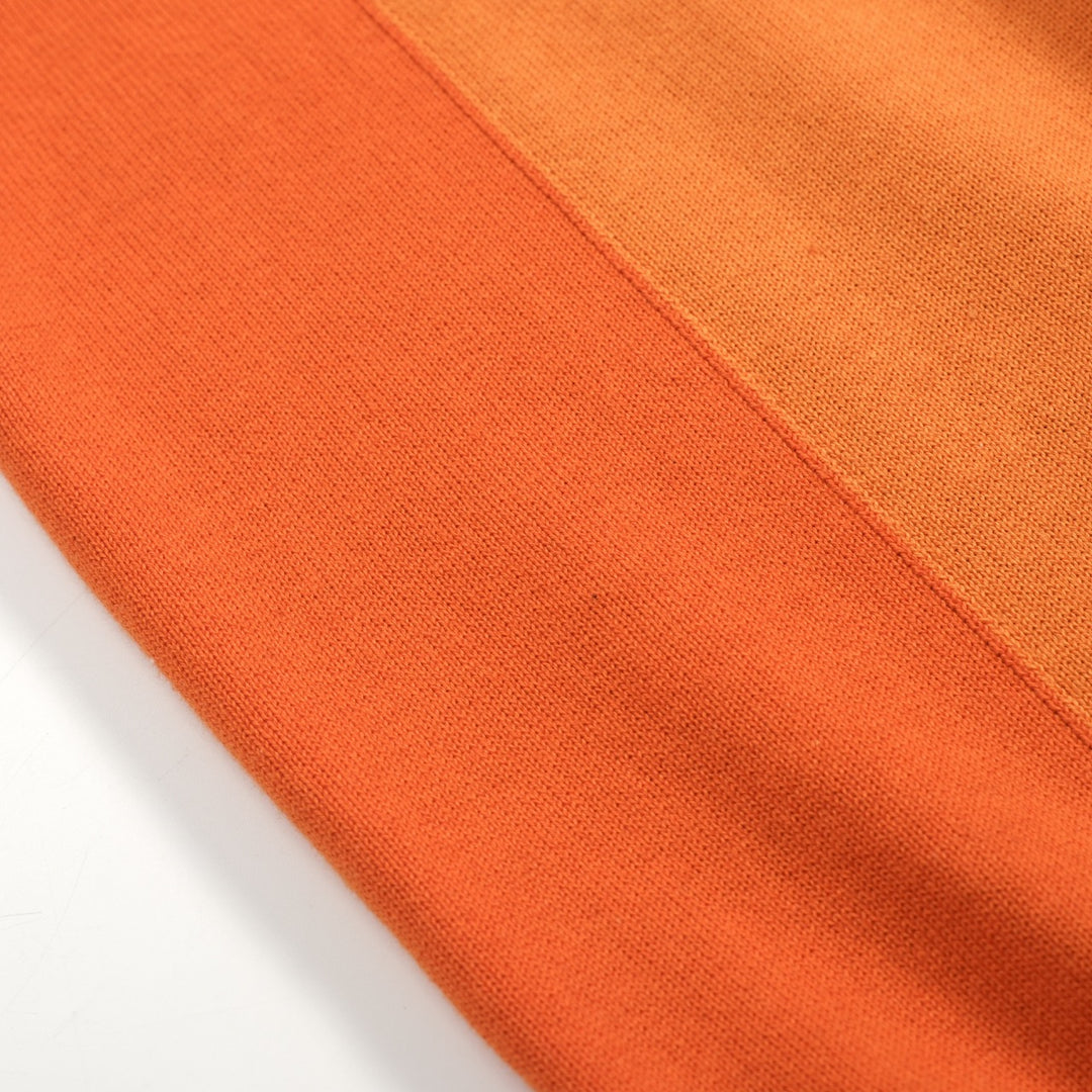 Men's black patchwork jacquard V-neck knitted polo