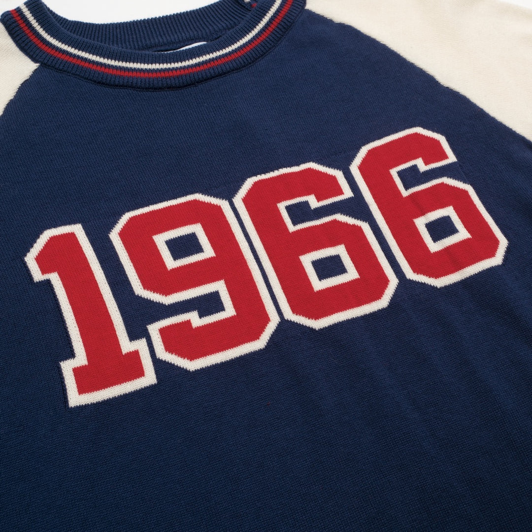 Men's dark blue 1966 vintage knitted T-shirt