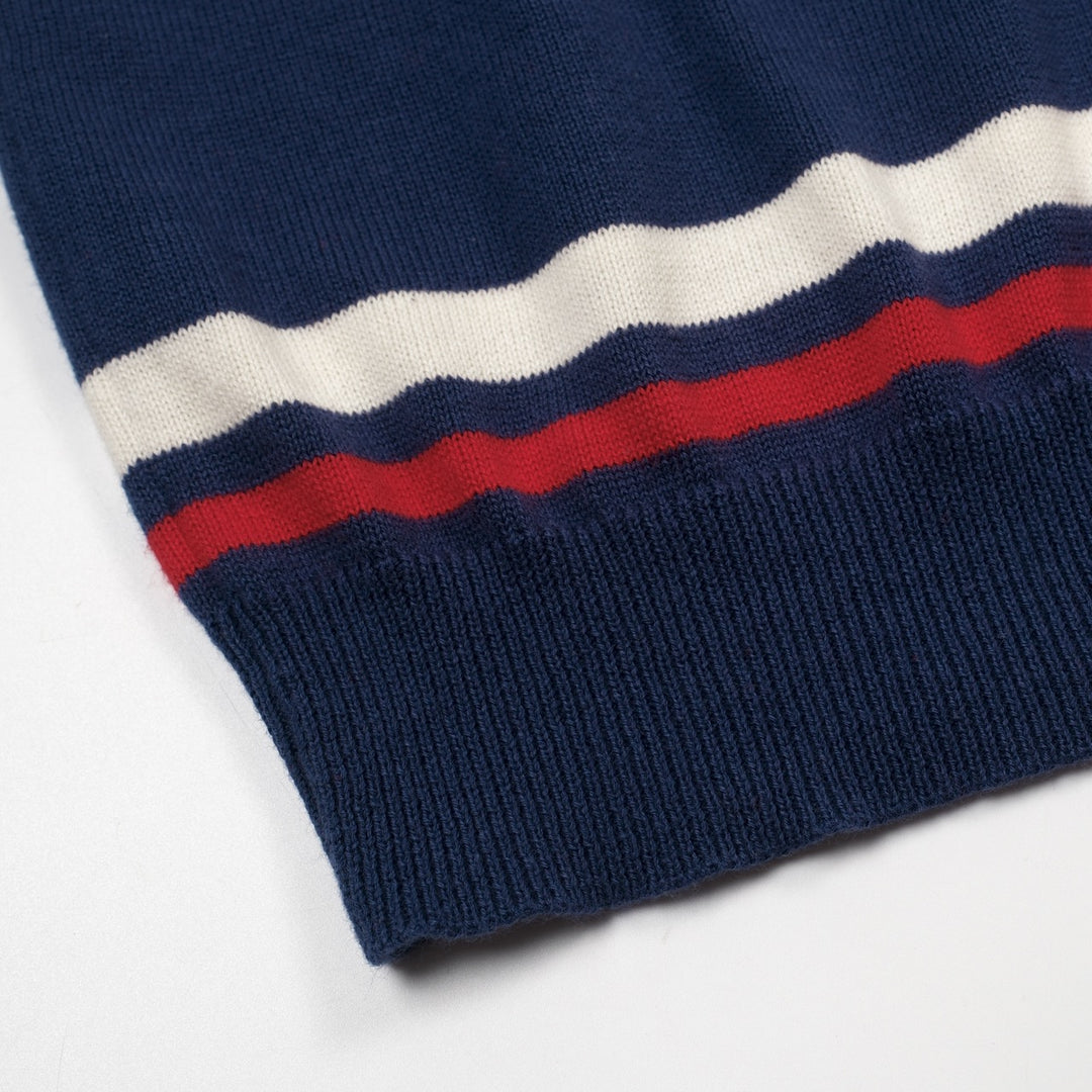 Men's dark blue 1966 vintage knitted T-shirt