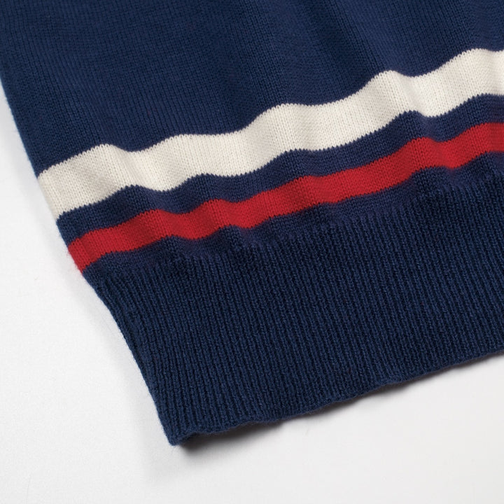 Men's dark blue 1966 vintage knitted T-shirt