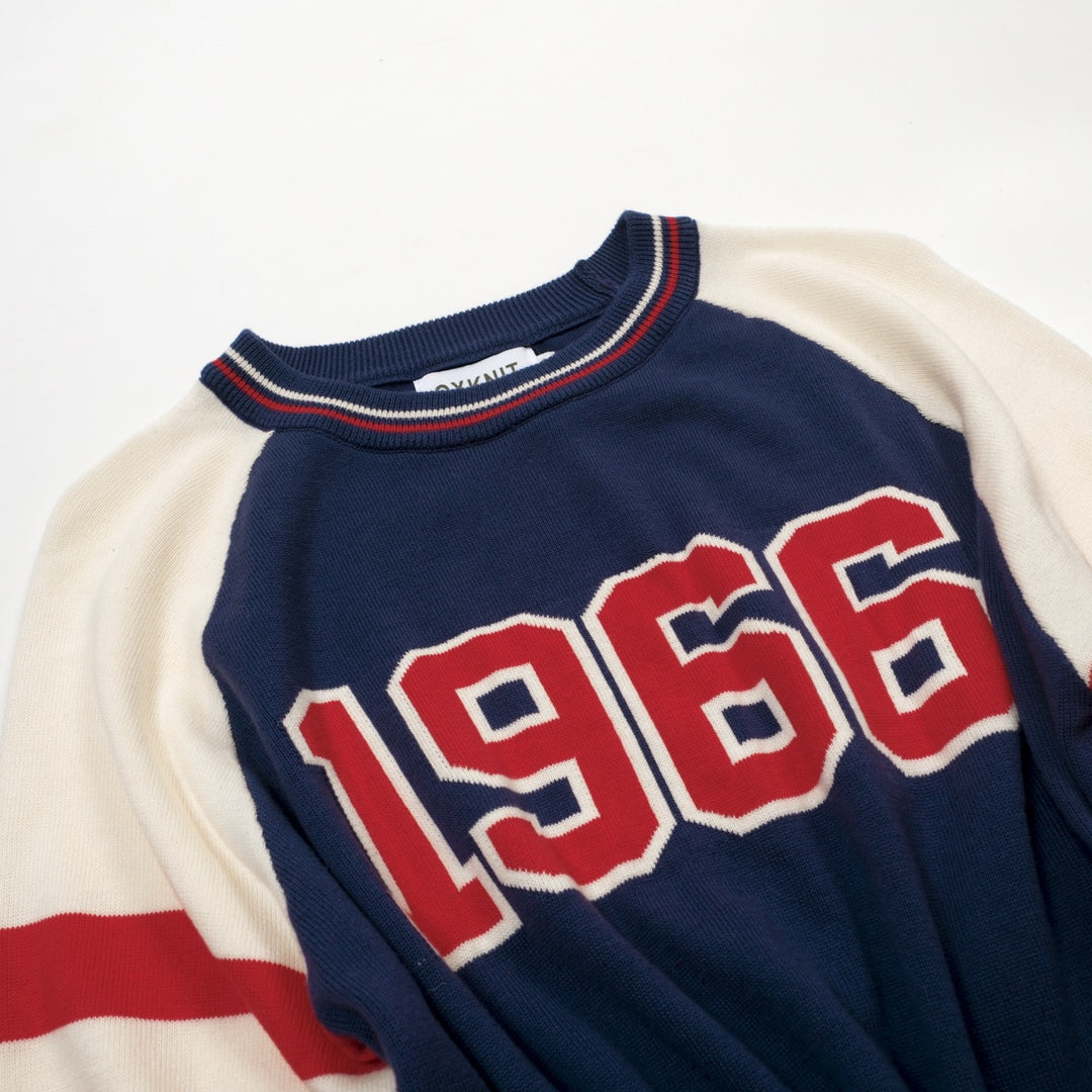 Men's dark blue 1966 vintage knitted T-shirt