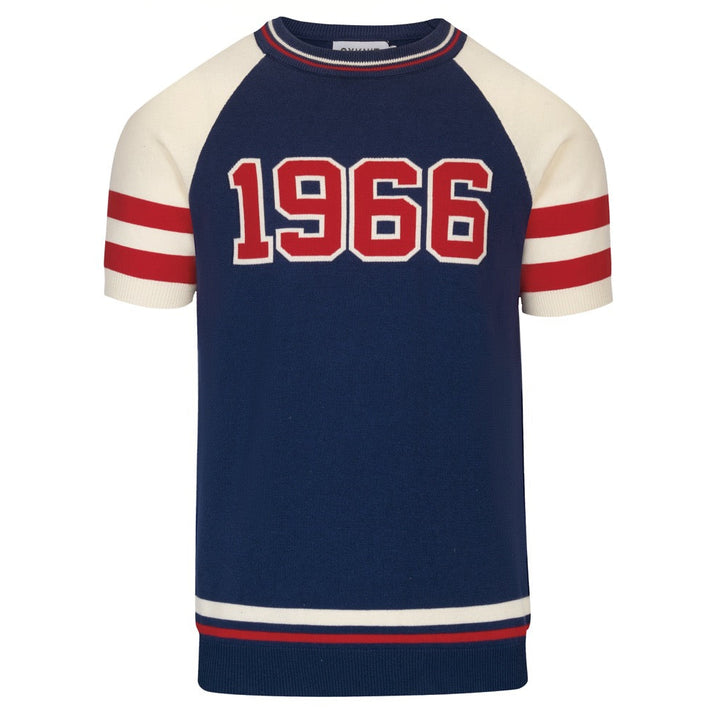 Men's dark blue 1966 vintage knitted T-shirt