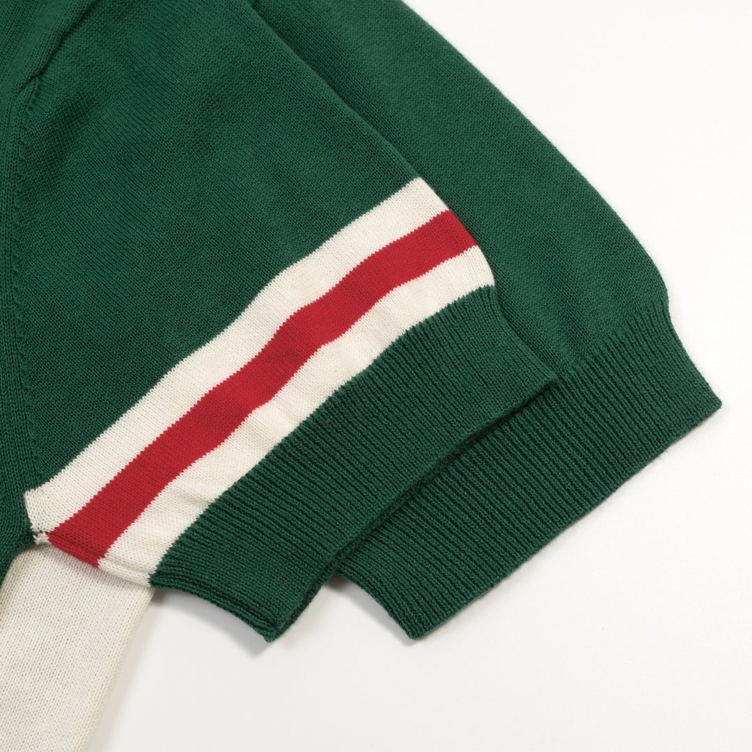 Men's green patch pocket vintage knit T-shirt