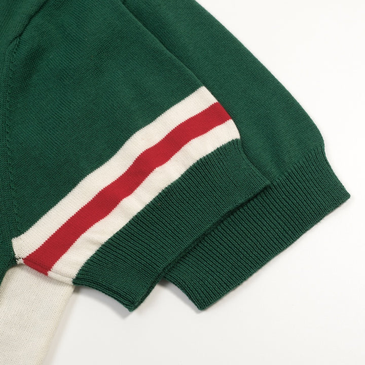 Men's green patch pocket vintage knit T-shirt