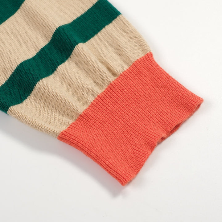 T-shirt preppy in maglia a maniche corte cropped per donna - Lunghezza cropped