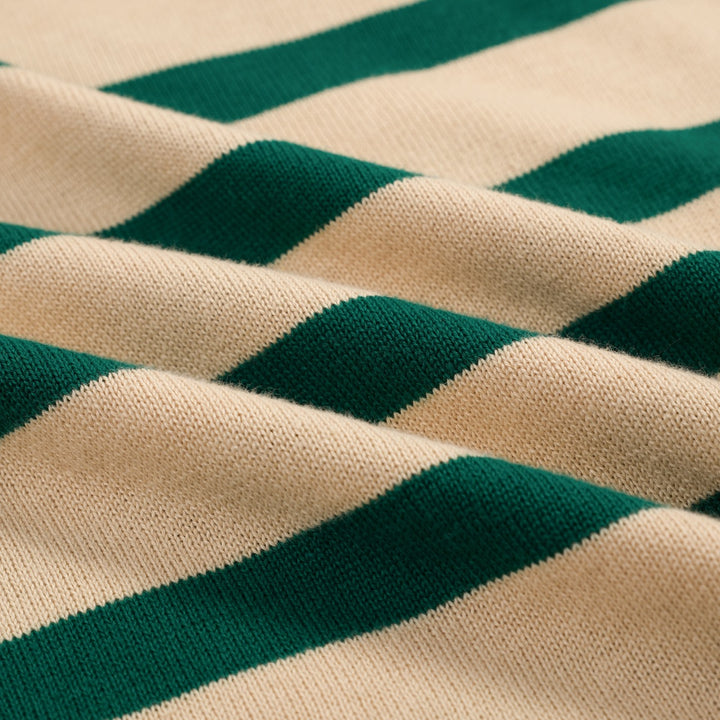 T-shirt preppy in maglia a maniche corte cropped per donna - Lunghezza cropped
