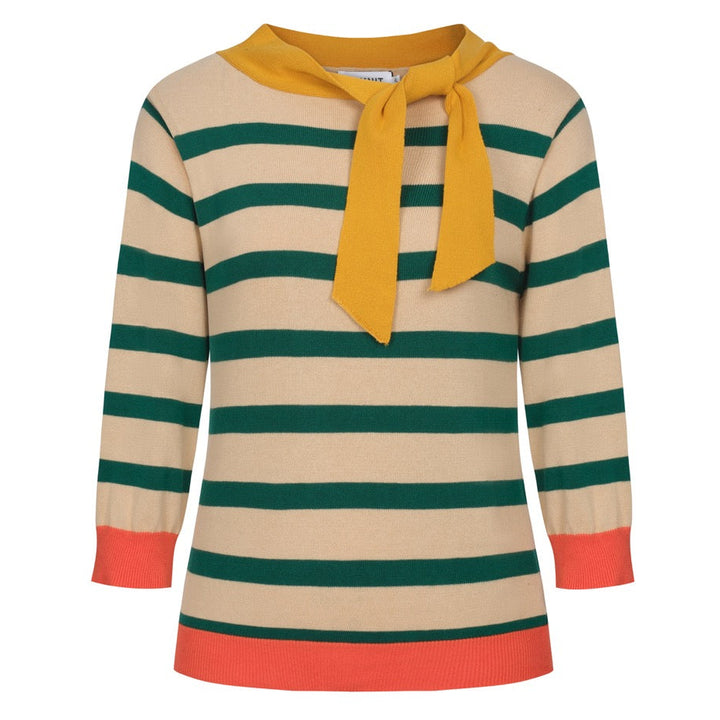 T-shirt preppy in maglia a maniche corte cropped per donna - Lunghezza cropped