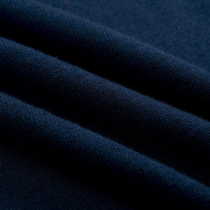 Women's Dark Blue Striped Vintage Jacquard Knit T-Shirt