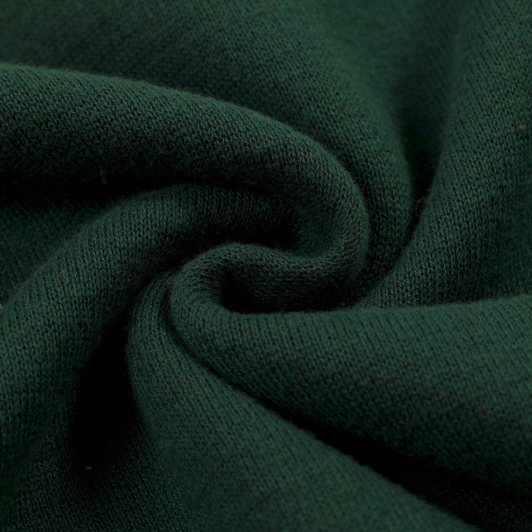 Women's Green Striped Classic Retro Jacquard Knit T-Shirt