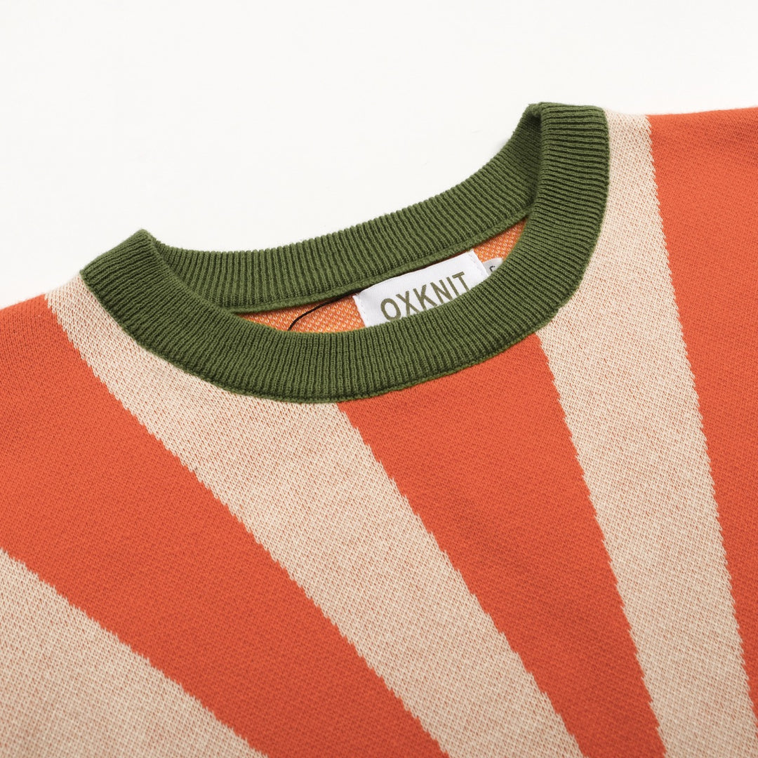 Women's Green Sunshine Classic Retro Jacquard Knit T-Shirt