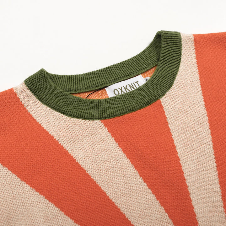Women's Green Sunshine Classic Retro Jacquard Knit T-Shirt
