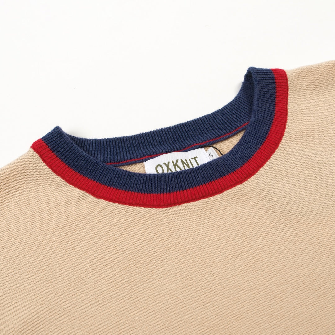 Women's Khaki Floral Jacquard Knit T-Shirt