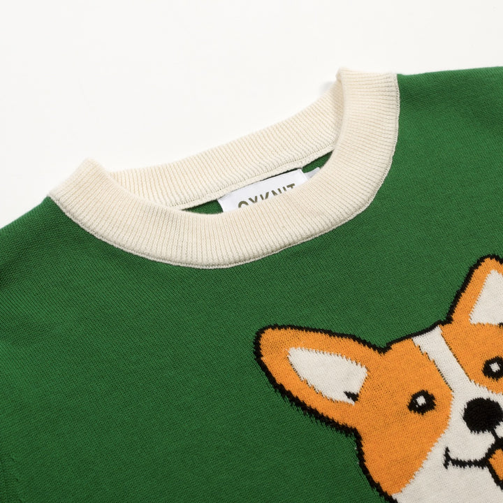 Women's Green Dog Classic Jacquard Knit T-Shirt