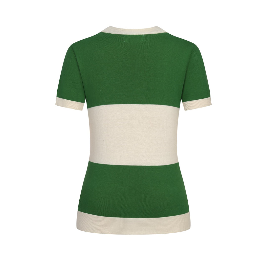 Women's Green Dog Classic Jacquard Knit T-Shirt