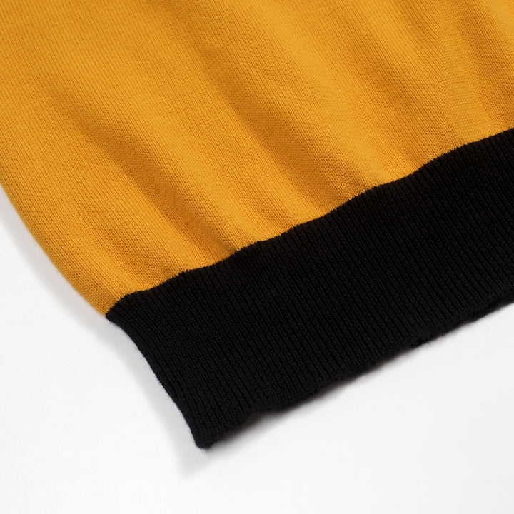 Women's Turmeric Kitten Classic Retro Jacquard Knit T-Shirt