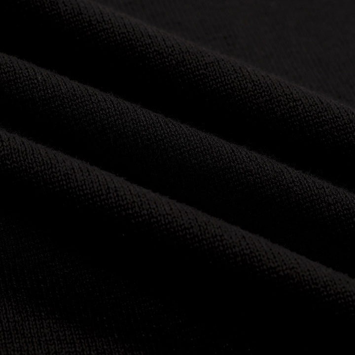Women's classic black bird embroidered knit T-shirt