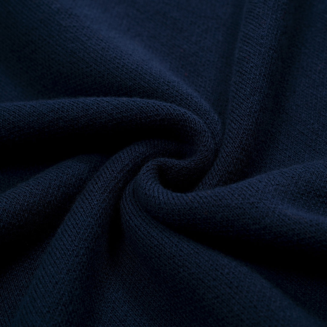 Women's dark blue vintage knit jacquard strappy T-shirt