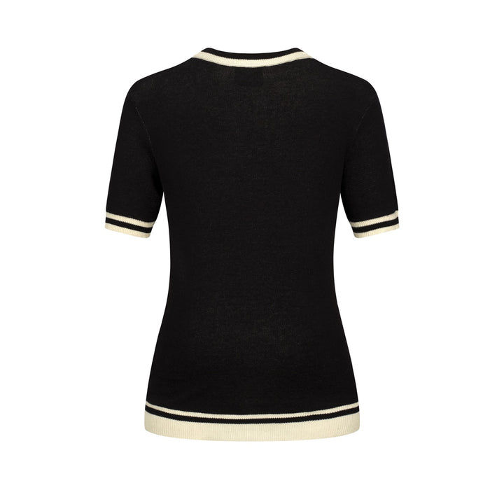 Women's Black planet main carry vintage knit T-shirt