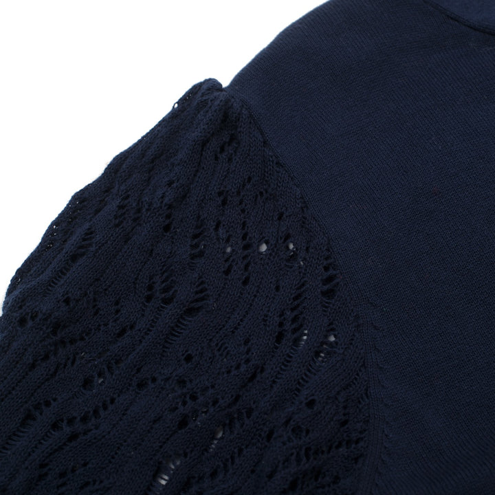 Women's dark blue  vintage knit summer cardigan