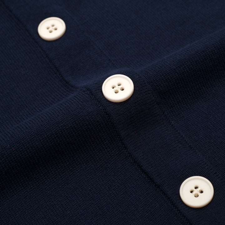 Women's dark blue  vintage knit summer cardigan