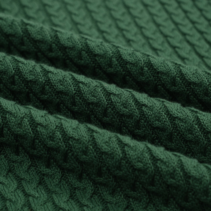 Women's green vintage collegiate style knitted V-neck polo