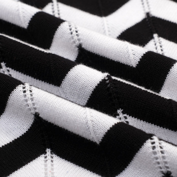 Zwart vintage preppy T-shirt met vijf minuten mouw voor dames