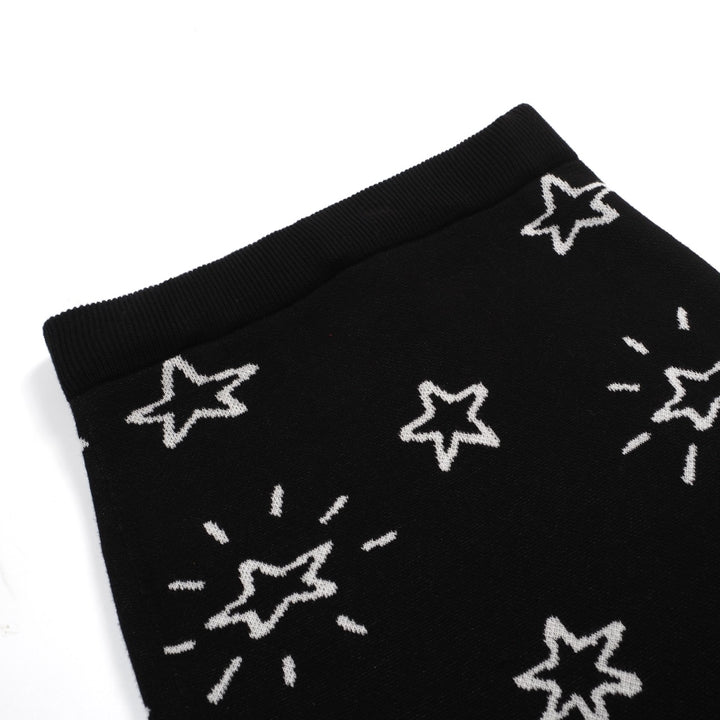 Women's black planet Jacquard vintage vest skirt suit