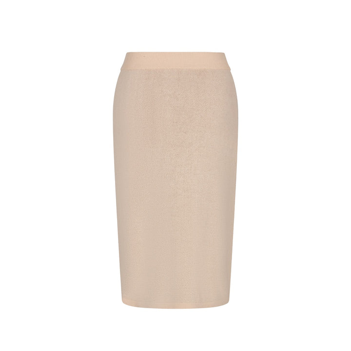 Women's khaki rose Jacquard vintage vest skirt suit