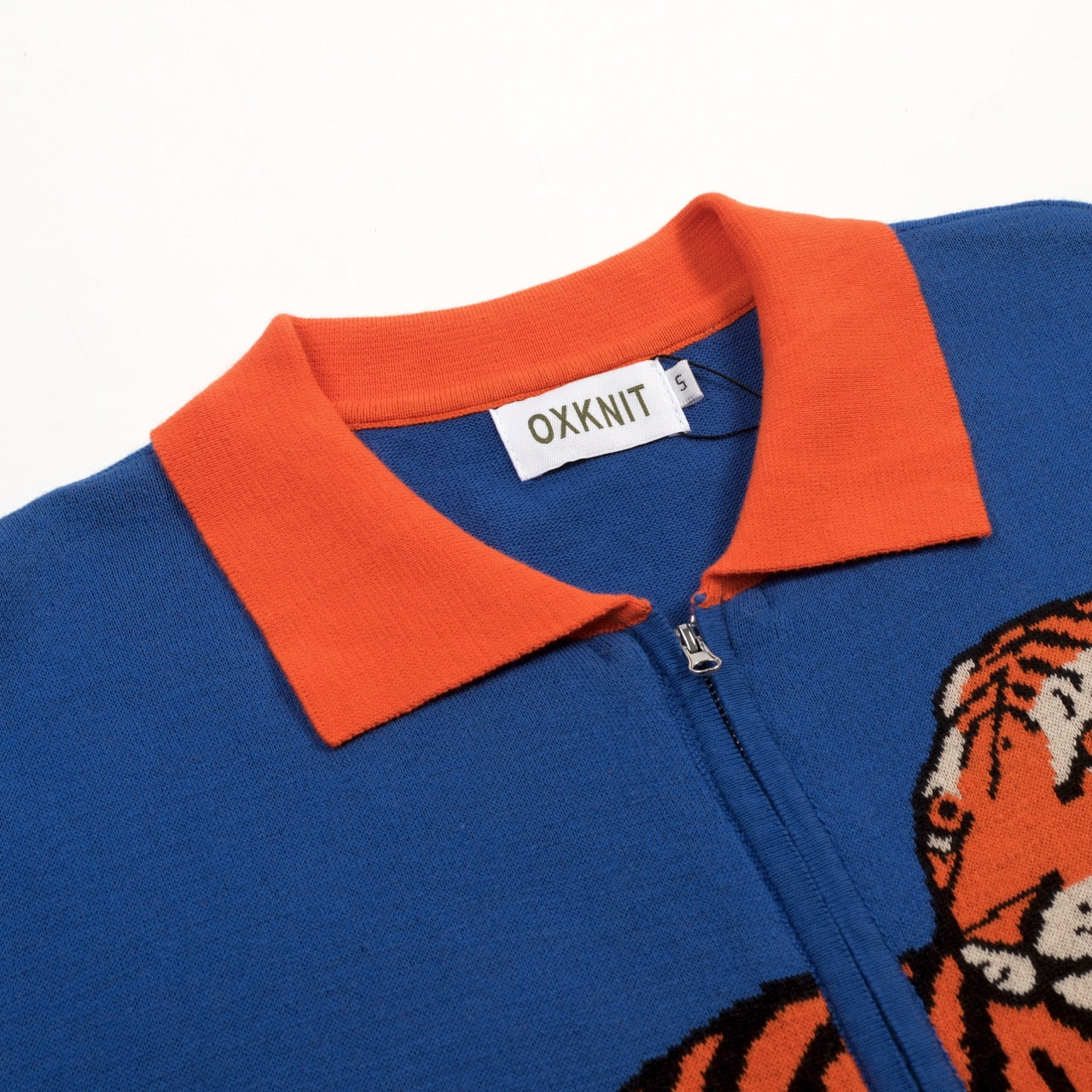 Men's Blue Vintage Animal Jacquard Knitted Cardigan – OXKnit
