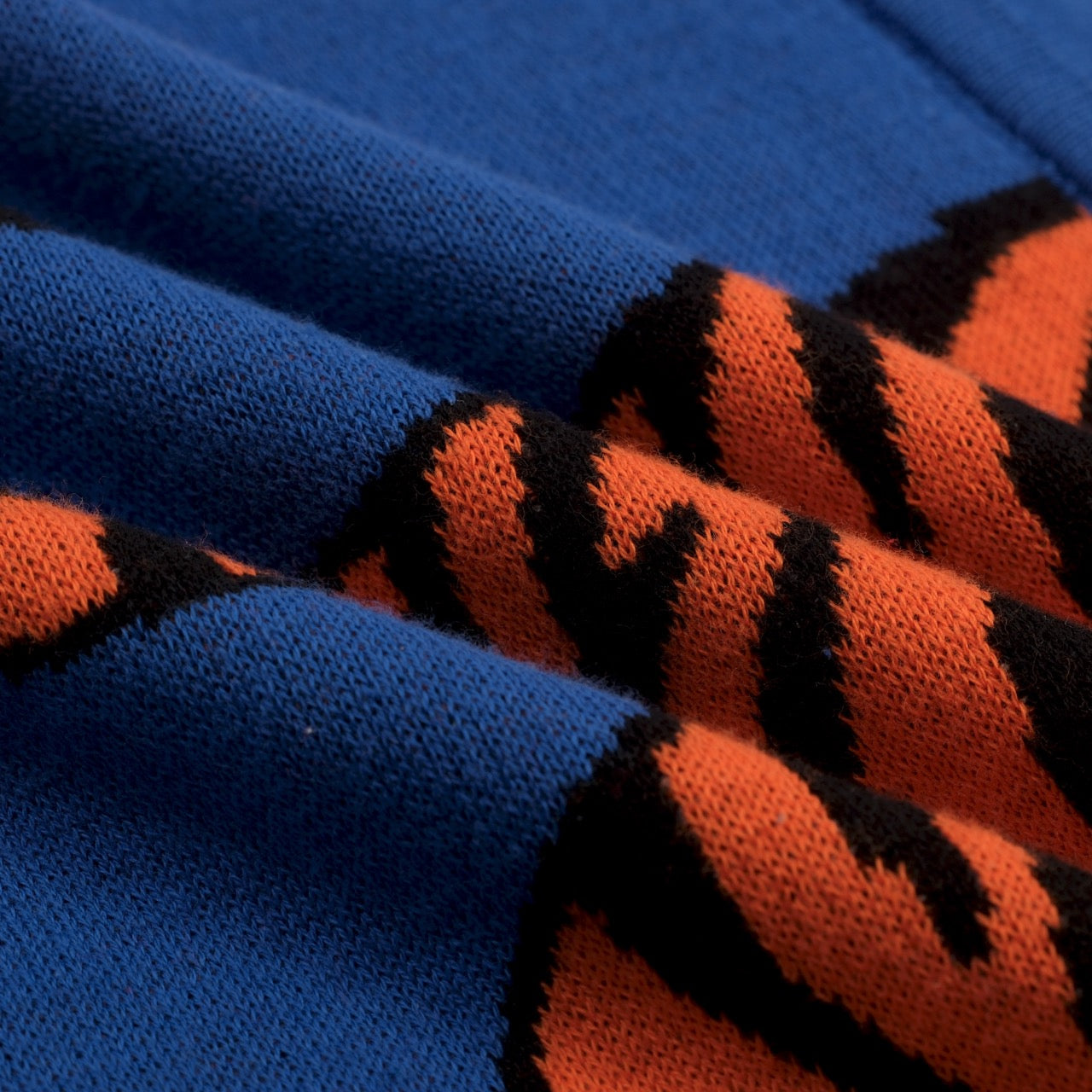 Men's Blue Vintage Animal Jacquard Knitted Cardigan – OXKnit
