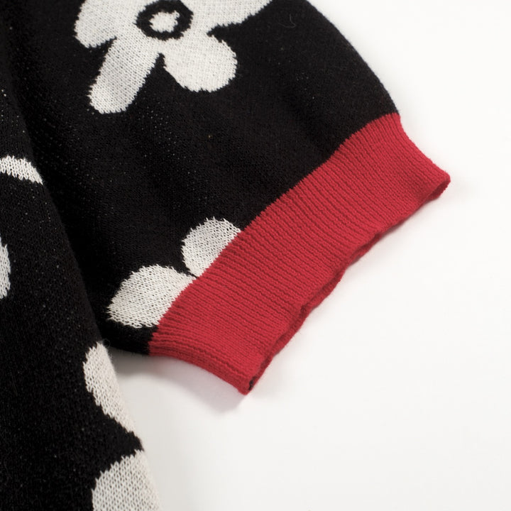 Camisa polo masculina de malha jacquard vintage Apricot Kitten