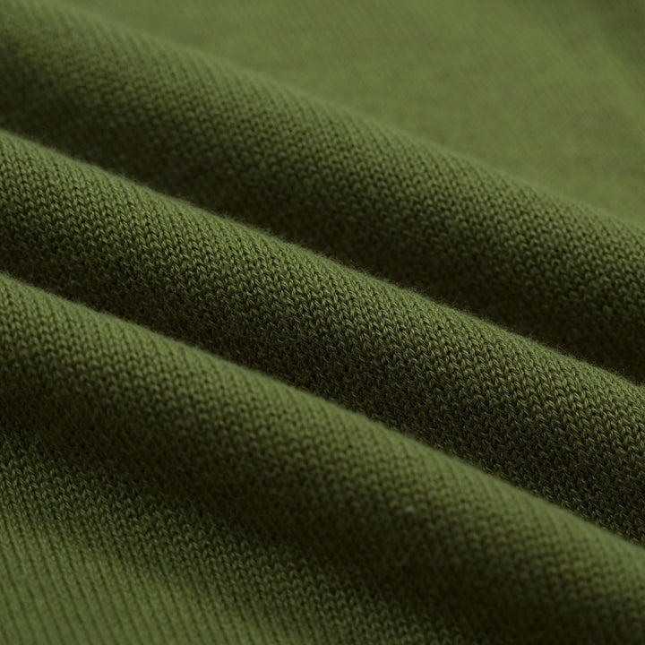 Men's Green Vintage 1970s Fashion Design Jacquard Polo Knit Shirt