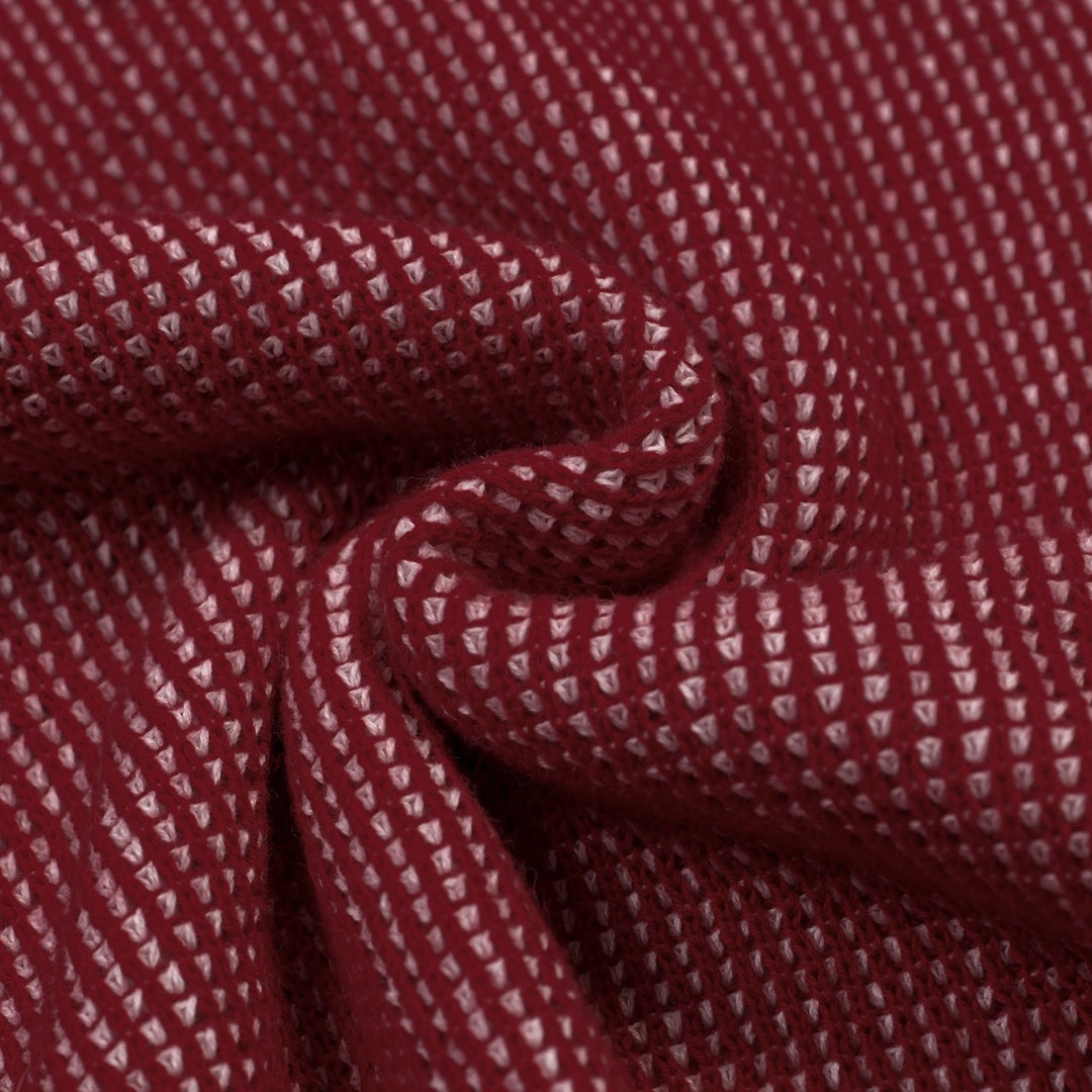 T-shirt Femme Rouge Rétro à Carreaux en Jacquard Artistique