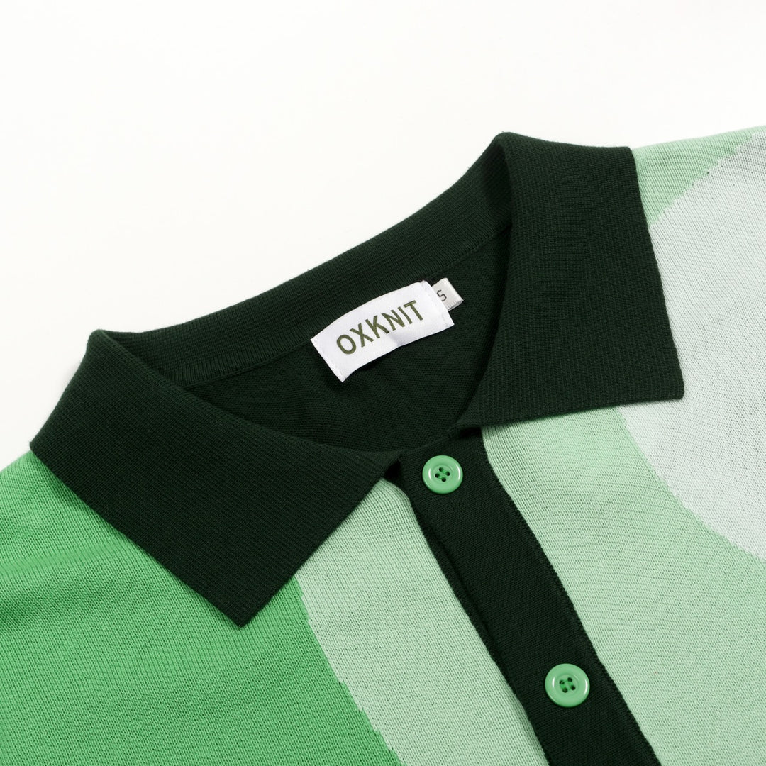 Groen Retro Klassiek Art Jacquard Gebreid Vest voor Heren
